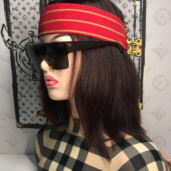 New Authentic Burberry B-4291 Shield Sunglasses – Dark Havana / Dark Grey, Unise - Picture 7 of 13